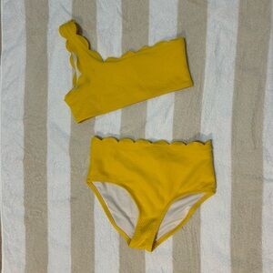 Old Navy Yellow Scalloped Bikini